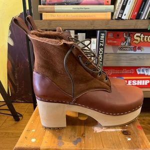 Swedish Hasbeens Hippie Lace Up Ankle Boot